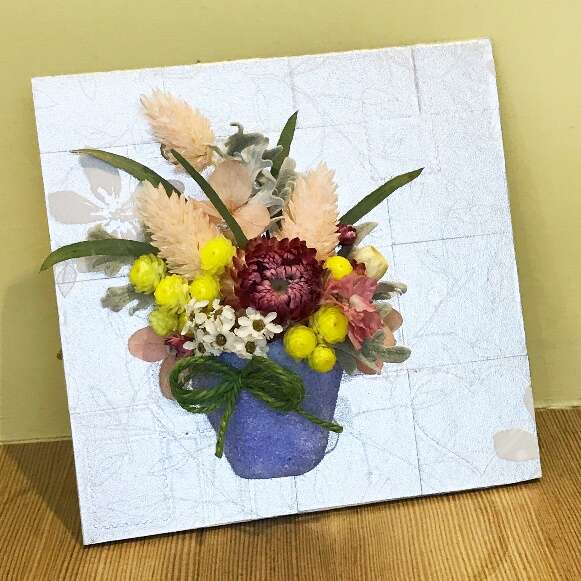 图3.「心心挚爱乾燥花卡(DIY)」课程(摄影不可思议押花俱乐部)