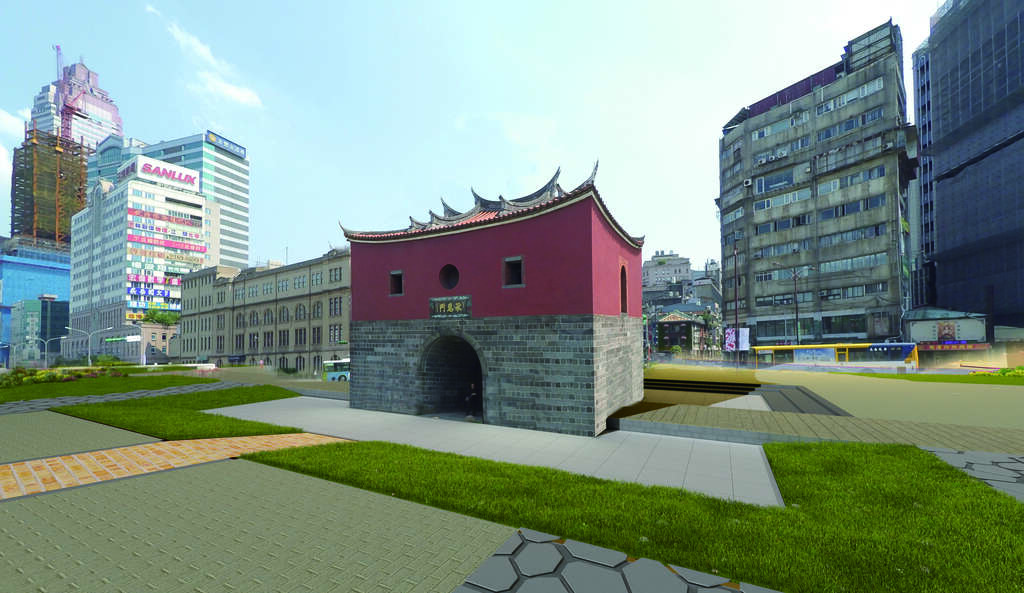 北门广场完工後模拟图