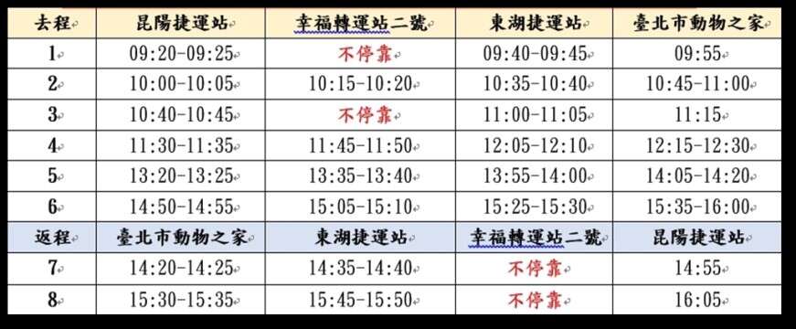 時刻表