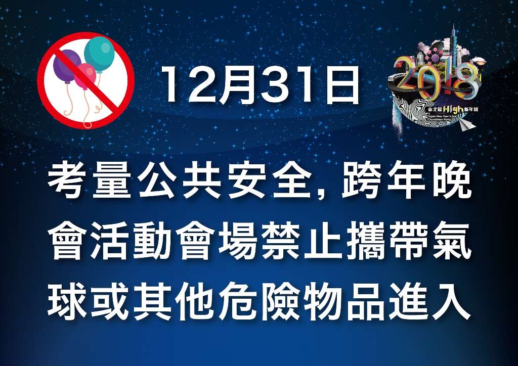 氣球禁止告示